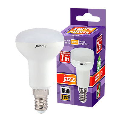 Лампа светодиодная PLED- SP R50 7w 3000K E14 230/50 Jazzway