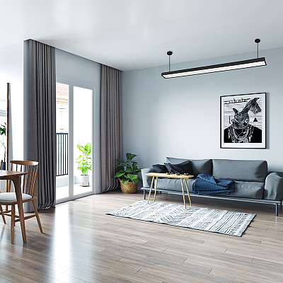 Светильник светодиодный PSO-01 24w 4000K BLACK 1200х70 IP40