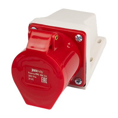 Розетка стационарная наружная PPC 124 32A 380V IP44
