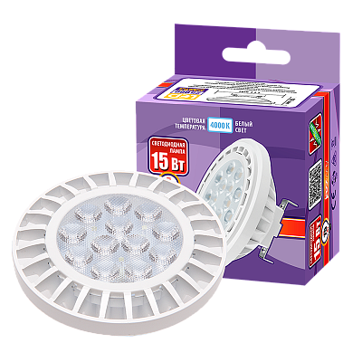 Лампа светодиодная PLED-AR111 15w 4000K 1200Lm G53 185-265V Jazzway 