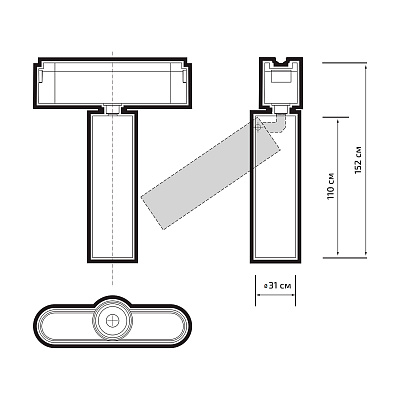 Низковольтный трековый светильник MTR16 2008 8W 4000K 24° BL IP20