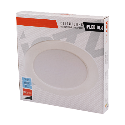 Cветильник светодиодный встраиваемый PLED DL6 20w 6500K WH IP40
