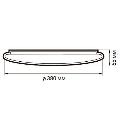 Светильник светодиодный настенно-потолочный PPB WAVE 36w 4000K
