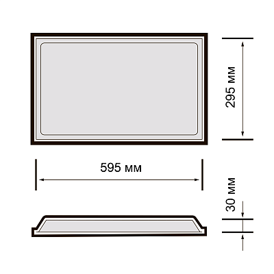 Панель светодиодная PPL 595/R OPAL 20W 4000K 295х595х30mm RA90 IP40