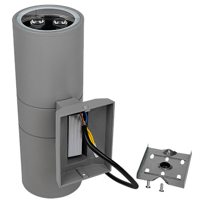 Светильник светодиодный фасадный PWL-26090/30D 2x5w 6500K GR IP65