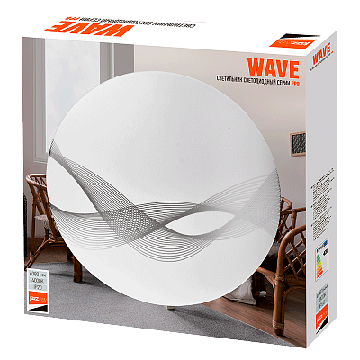 Светильник светодиодный настенно-потолочный PPB WAVE 36w 6500K