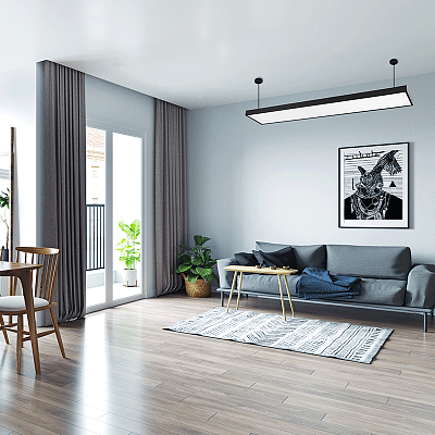 Светильник светодиодный PSO-01 45w 4000K BLACK 1200х180 IP40