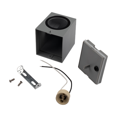 Светильник фасадный PDL-S 72080 GU10-1 GR 230V IP65
