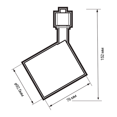 Трековый светильник светодиодный PTR 0510 10w 4000K 24° BL IP40