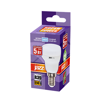 Лампа светодиодная PLED- SP R39 5w 5000K E14 230/50 Jazzway 
