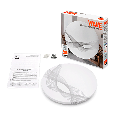 Светильник светодиодный настенно-потолочный PPB WAVE 12w 4000K