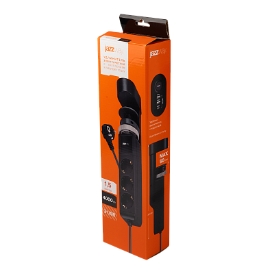 Удлинитель JAZZway ETD-03U-150-bk