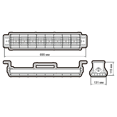 Светильник светодиодный пылевлагозащищенный PPI- 01 SPORT 75w