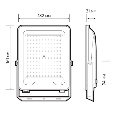Прожектор светодиодный PFL-V 50w 6500K IP65