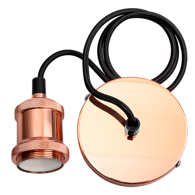 RETRO патрон с проводом PLC 01 ROSE GOLD