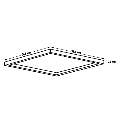 Светодиодная панель PPL 588/G OPAL 40w 6500K BLACK