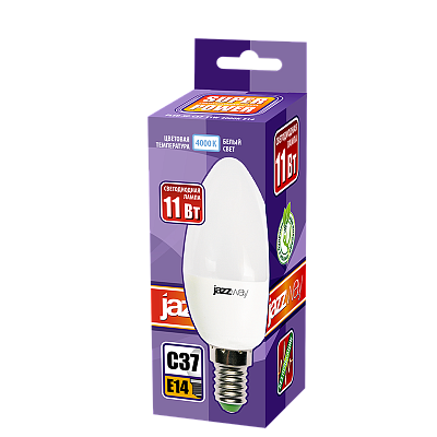 Лампа светодиодная PLED- SP C37 11w E14 4000K  230/50 Jazzway