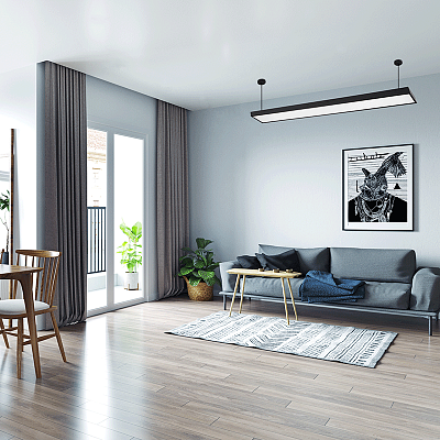 Светильник светодиодный PSO-01 36w 4000K BLACK 1200х100 IP40