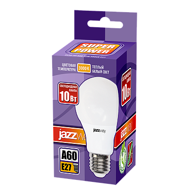 Лампа светодиодная PLED- SP A60 10w E27 3000K 230/50 Jazzway 