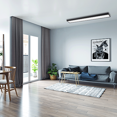 Светильник светодиодный PSO-01 36w 4000K BLACK 1200х100 IP40