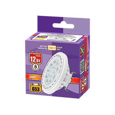 Лампа светодиодная PLED-AR111 12w 3000K 960Lm G53 185-265V Jazzway