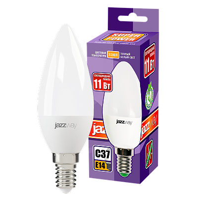 Лампа светодиодная PLED- SP C37 11w E14 3000K  230/50 Jazzway 