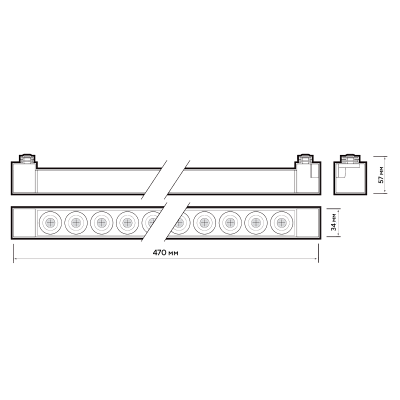 Трековый светодиодный светильник PTR 4424R 24W 4000K 24° WH IP40