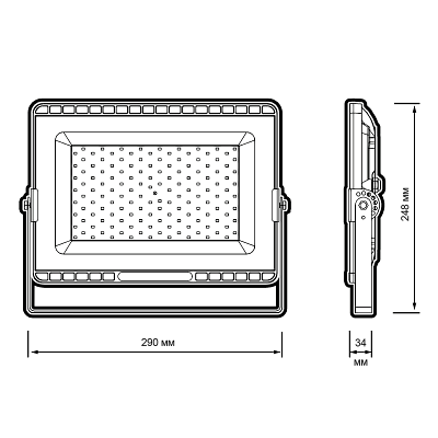 Прожектор светодиодный PFL-S8 100w 6500K LOWTEMP 120° IP65